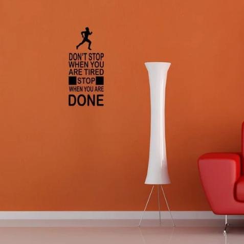 STIKER DINDING KANTOR PINTU KAMAR DONT STOP WHEN TIRED SEMANGAT KERJA and-off91 Ayo Beli