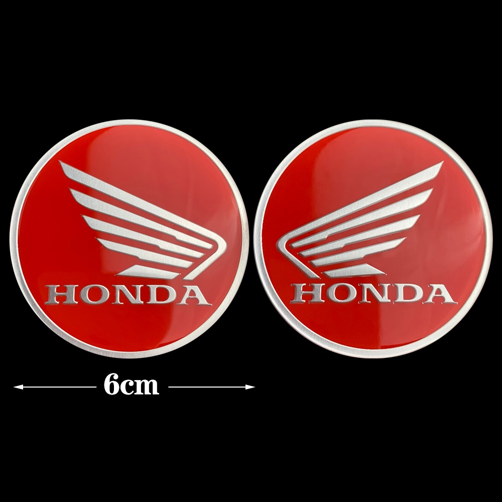 2pcs Stiker Emblem Logo Honda Bahan ABS Untuk Dekorasi Motor