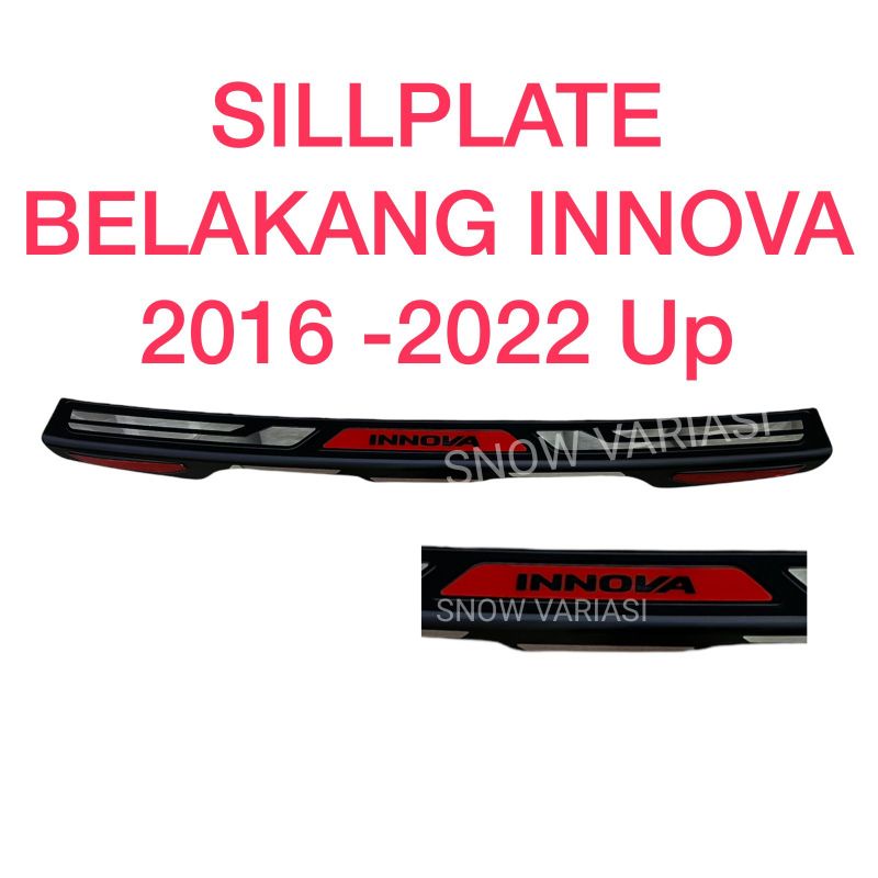 Sillplate Belakang All New Innova 2016 2018 2020 2021 2022 Deluxe Merah Chrome