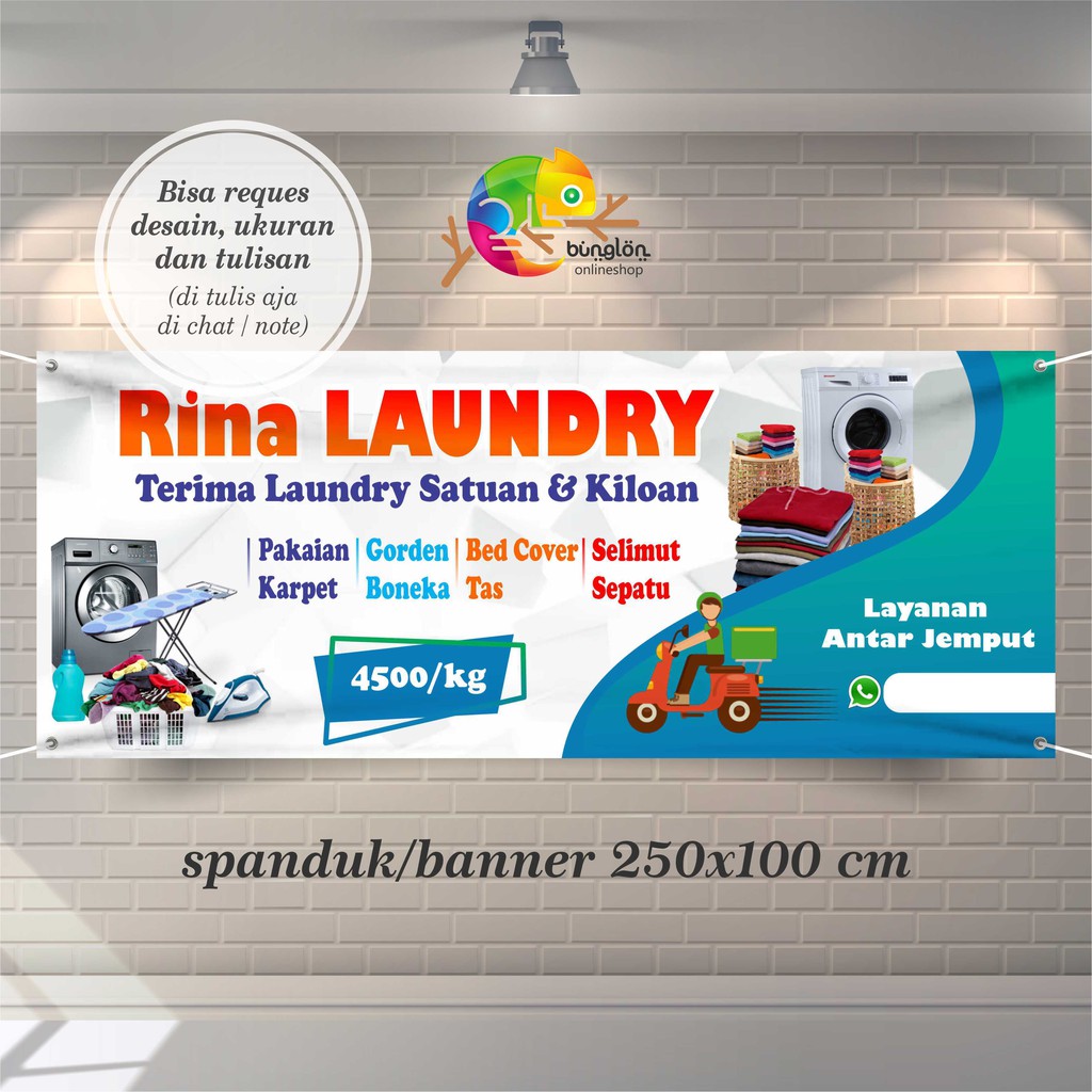 Spanduk, Banner Laundry Custom