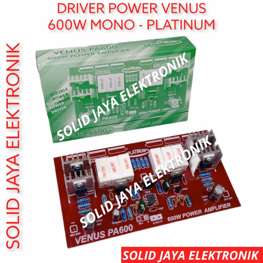 KIT POWER VENUS 600W MONO PLATINUM DRIVER AMPLIFIER AMPLI PA600 WATT TANPA TR FINAL DRIVER 600W MONO