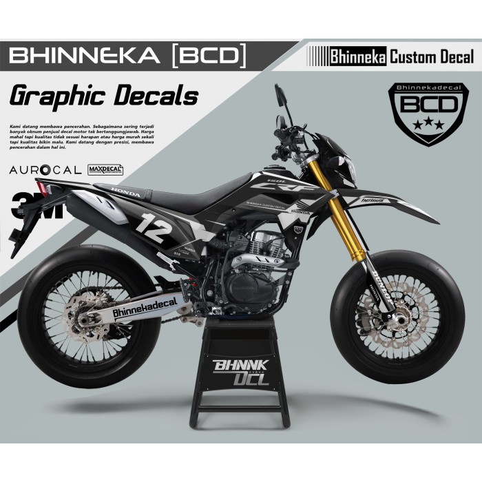 DECAL/STICKER HONDA CRF 150L DESAIN GREY FAST