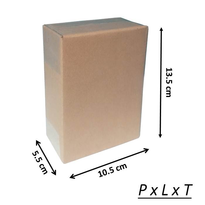 Kardus Packing Karton Box Uk.10.5x5.5x13.5 cm Luar Polos Dalam Ada Tulisan-3