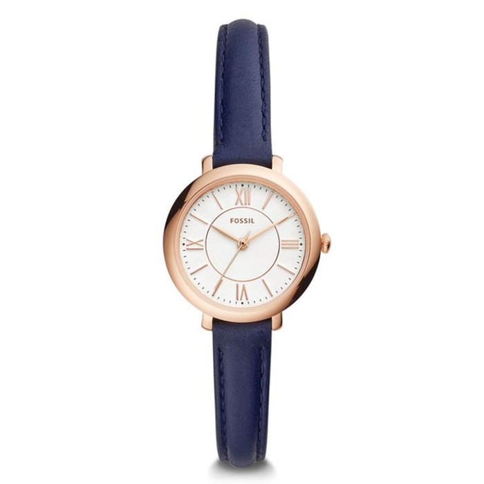 Jam Tangan Wanita Fossil ES4410 Jacqueline Blue Leather Strap