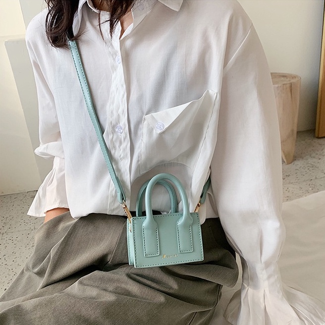 FINOM LEENA - Tas Selempang Wanita Kotak | Sling Bag Korean Style Kekinian