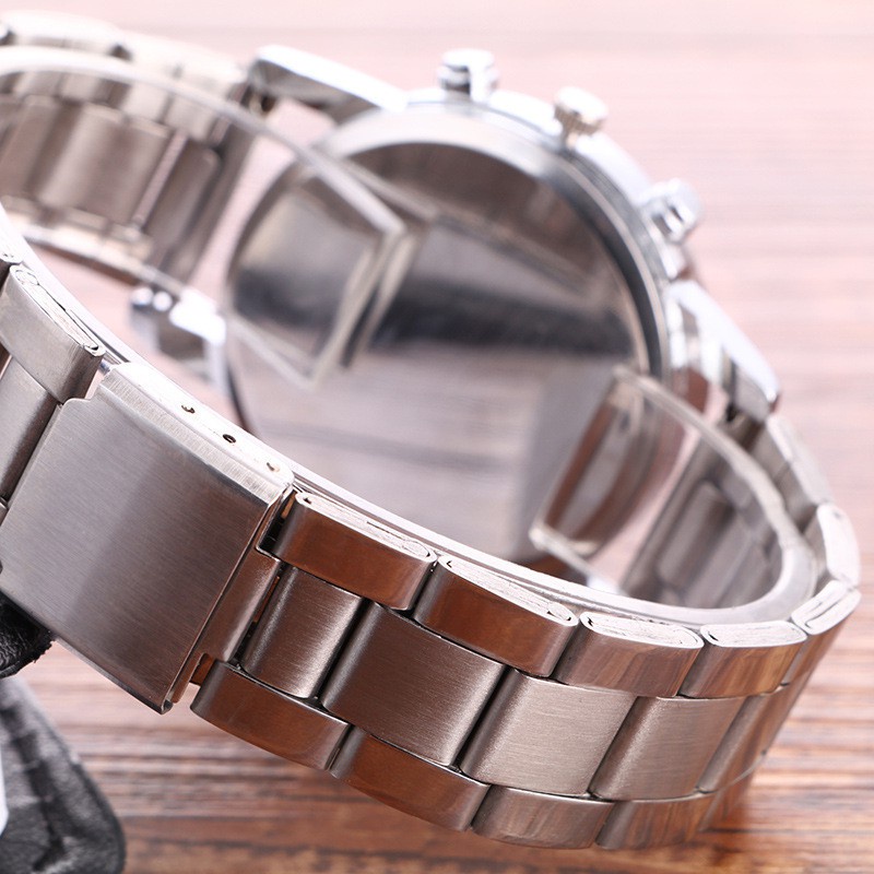 Jam Tangan couple MC KEY Analog Fashion Casual Women Strap Stainless Steel Wrist Quartz Watch
