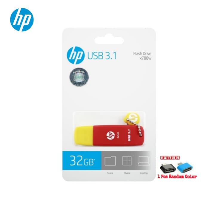 HP X788W USB 3.1 Gen1 32GB Flash Drive Flash Disk HP OTG USB Type-A 32GB FlashDisk