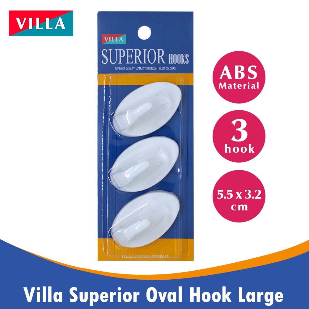 KtmStore Villa Superior Oval Hook Large 1180 Gantungan baju Tempel 2201-1180