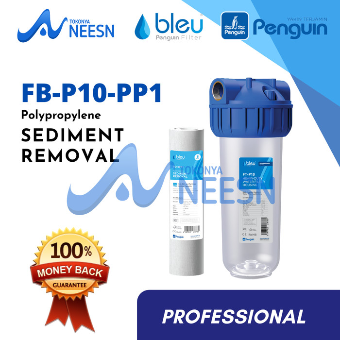 Paket Filter Air penguin 3 FB 10&quot; PP PRO kuningan siap pasang