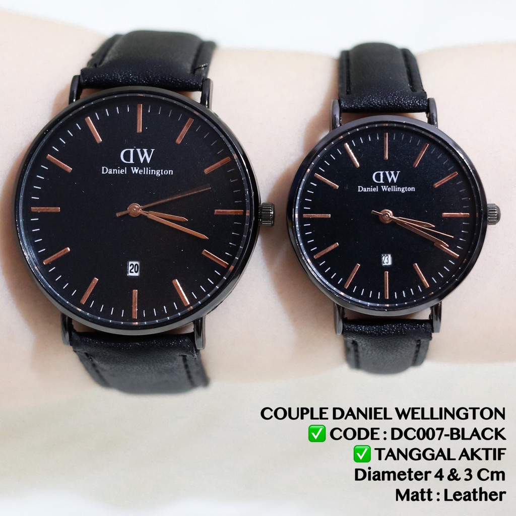 Jam tangan couple murah tanggal aktif pria wanita premium DC028