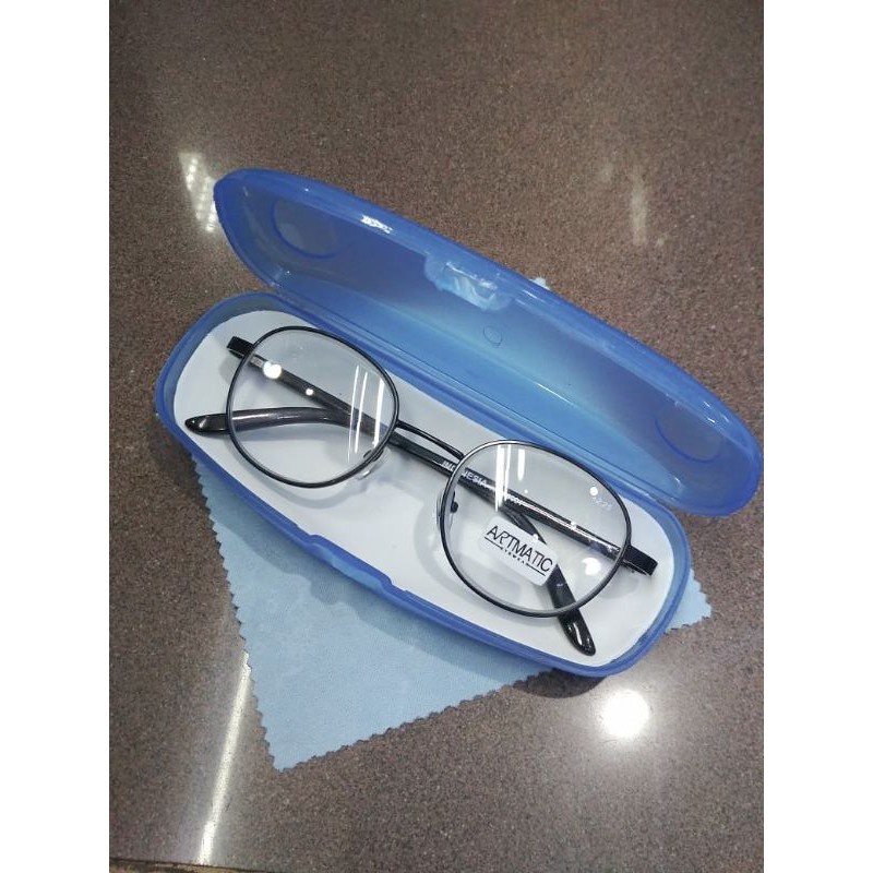 KACAMATA BACA KACAMATA PLUS FRAME OVAL BESI PRIA WANITA