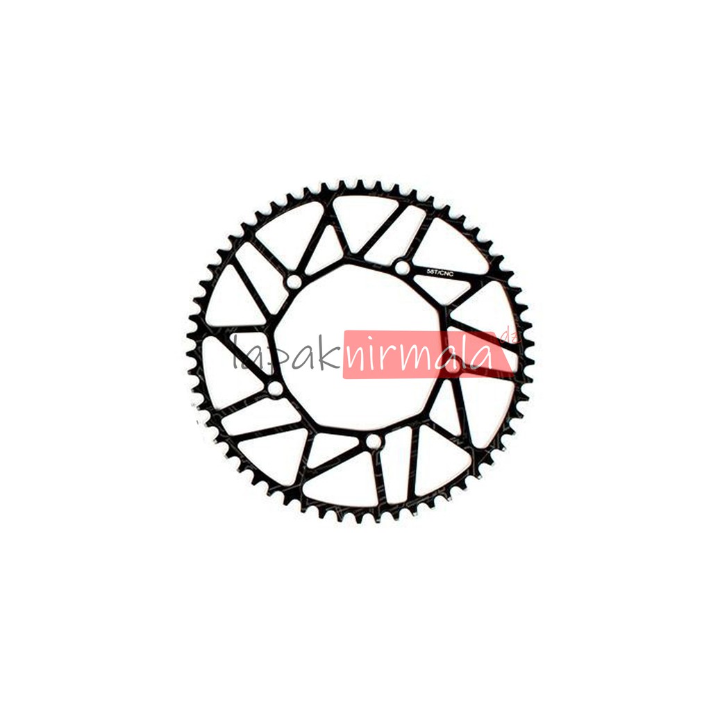 Chainring Litepro Hollow Ukuran Besar 54T 56T 58T Crankset Lite Pro Sepeda Lipat