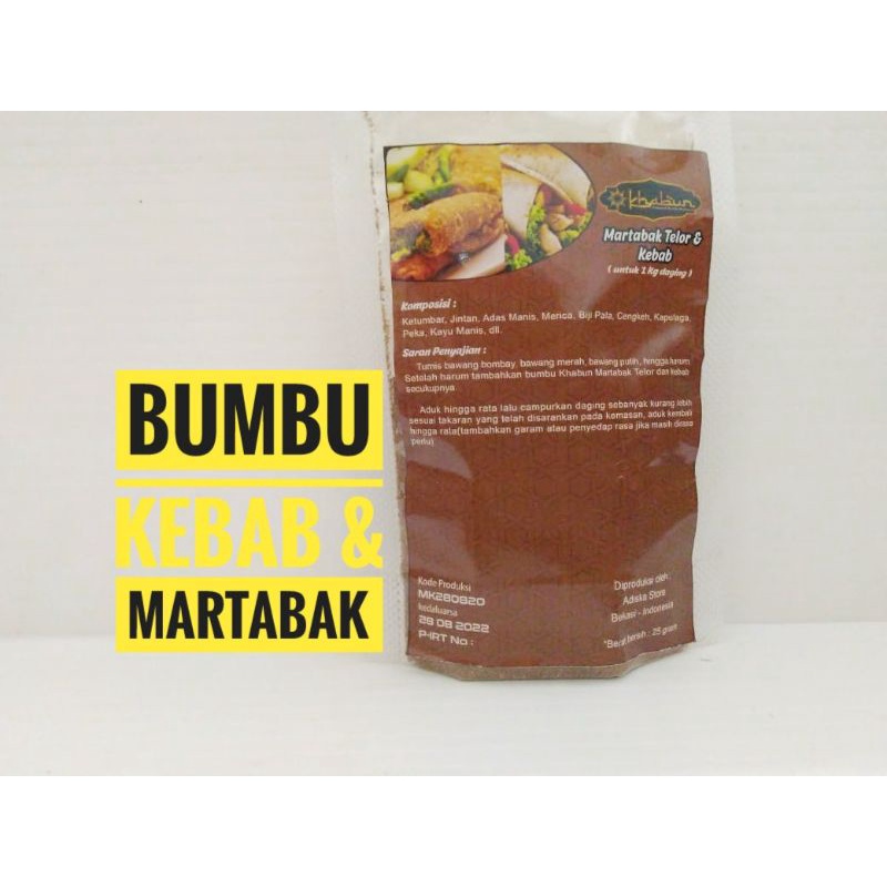 

Bumbu Kebab dan Martabak Telor KHABUN