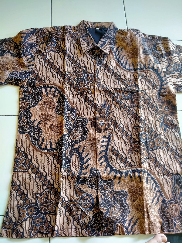 Indralaya Pendek Kemeja Batik Pria Full Furing Bahan Katun Sragenan