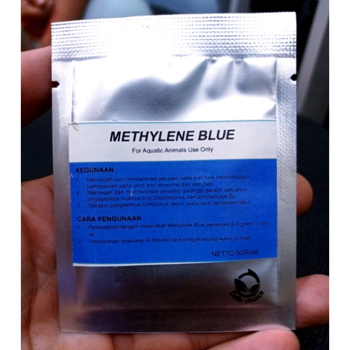OBAT IKAN ANTI JAMUR BAKTERI METHYLENE BLUE BUBUK 5gr