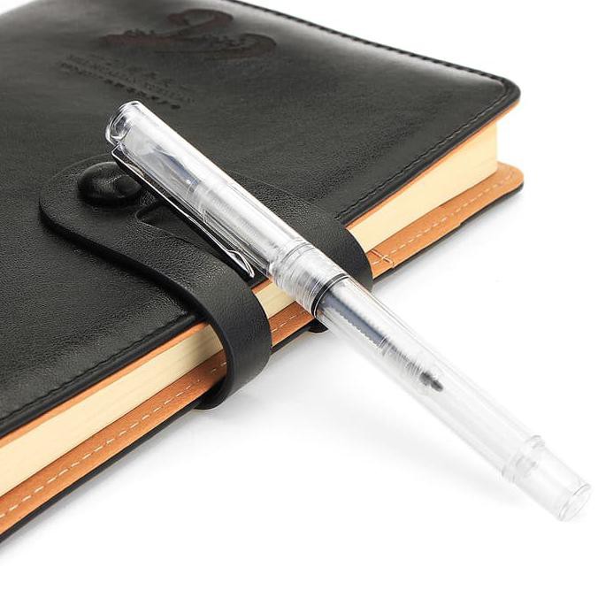 

Transparent Fountain Pen 0.5mm Fine Nib Steel Ink Pens For