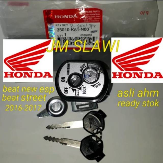 35010-K81-N00 Kunci kontak assy atau key set assy beat f1 esp asli honda