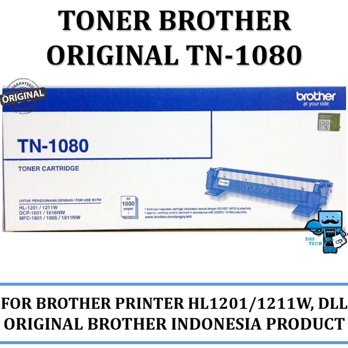 Toner Brother Original TN1080 for HL-1201, HL-1211W, dll