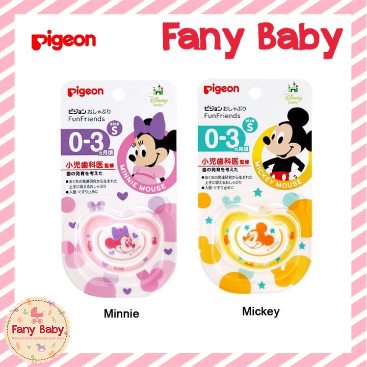 PIGEON PACIFIER FUN FRIENDS MICKEY MOUSE AND MINNIE MOUSE