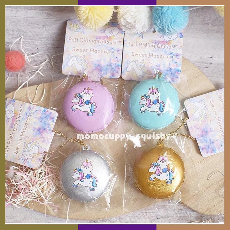 Squishy Licensed Poli Riding Unicorn Macaron Edisi