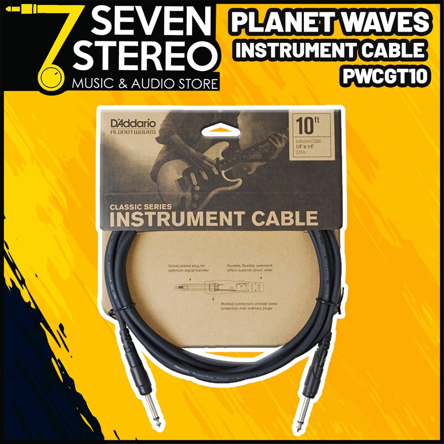 D Addario Planet Waves PW CGT 10 PW-CGT10 Classic Series Instrument Cable