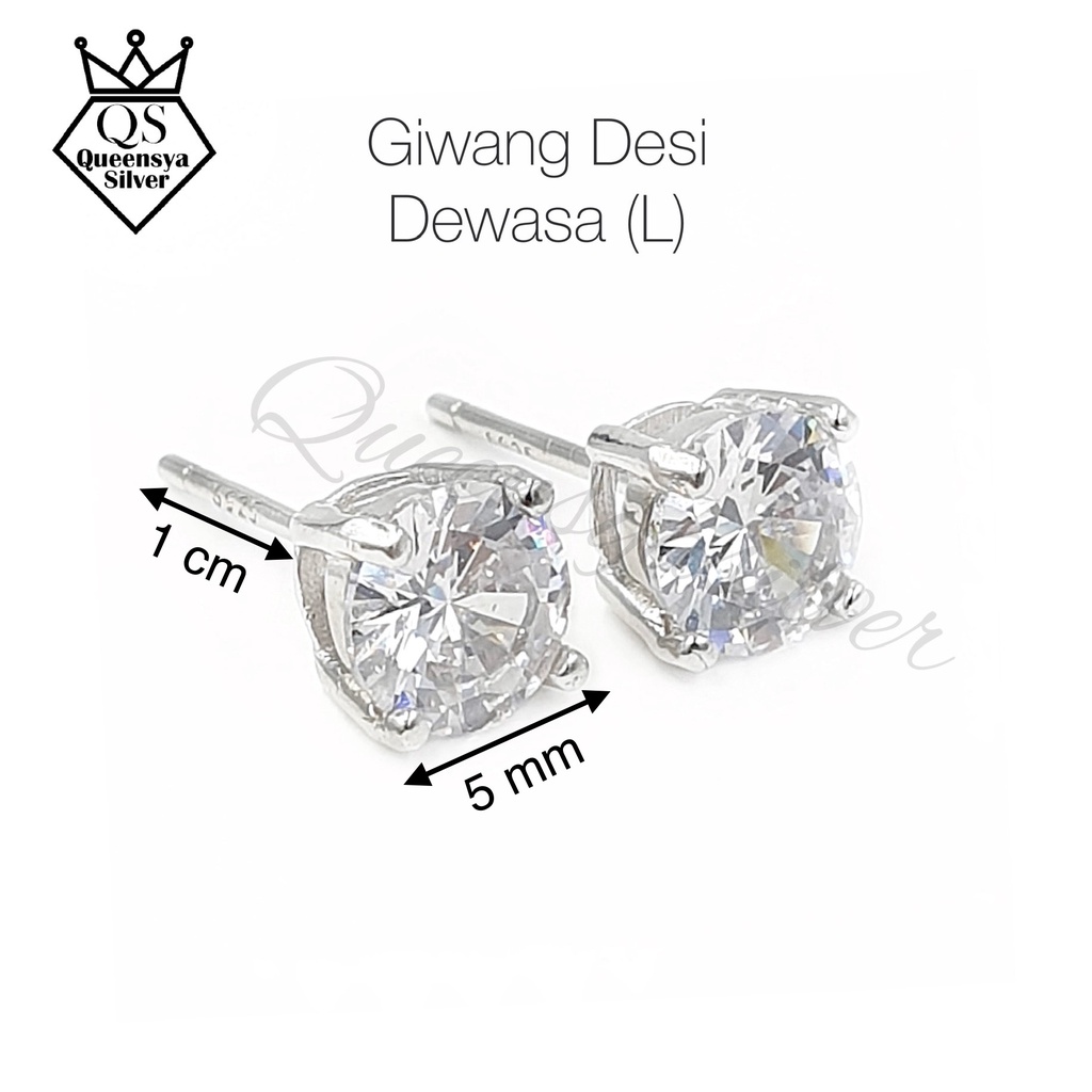 ANTING PERAK ASLI SILVER 925 || LAPIS EMAS PUTIH || ANTING GIWANG TUSUK DESI || BEST QUALITY &amp; BEST SELLER || ANTI KARAT SELAMANYA