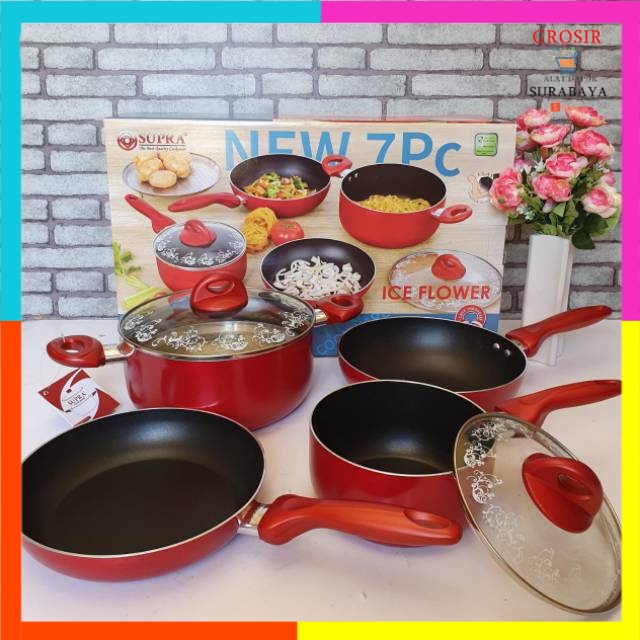 Panci supra 7 pcs / cookware set / panci set 7 pcs supra