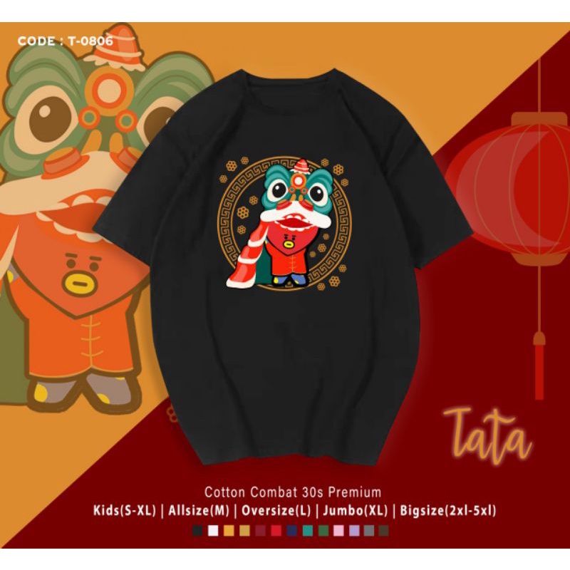 KAOS IMLEK BT21 TATA BARONGSAI/KAOS KATUN EDISI IMLEK B T S