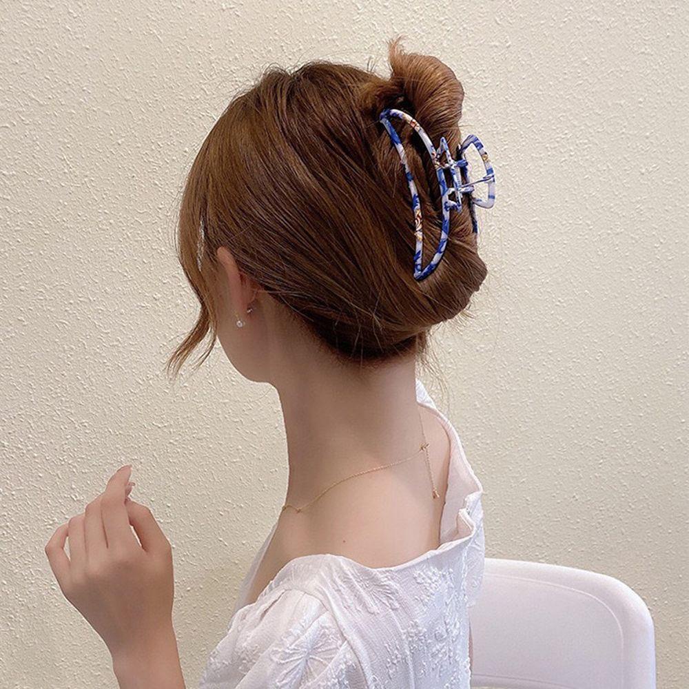 Needway   Wanita Cakar Rambut Elegan Manis Hairgrip Ukuran Besar Hiasan Kepala Temperamen Korea Ponytail Holder