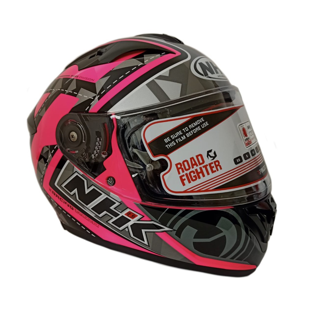 HELM NHK FULL FACE NHK GP PRIME MOTIF FORTIUS PINK FLUO SILVER