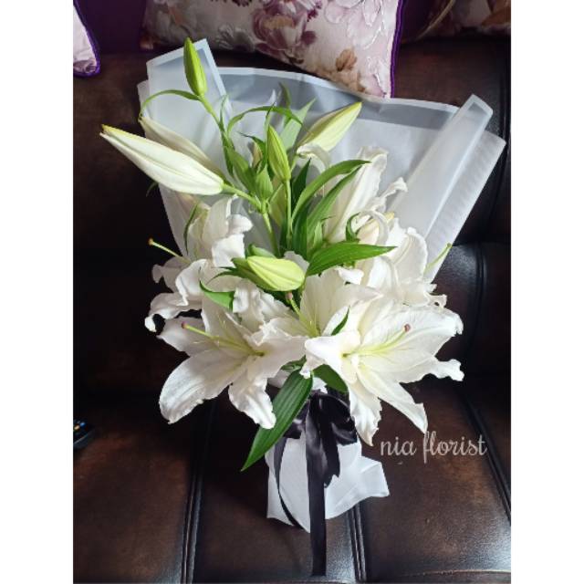 Buket Bunga Lily Putih Shopee Indonesia