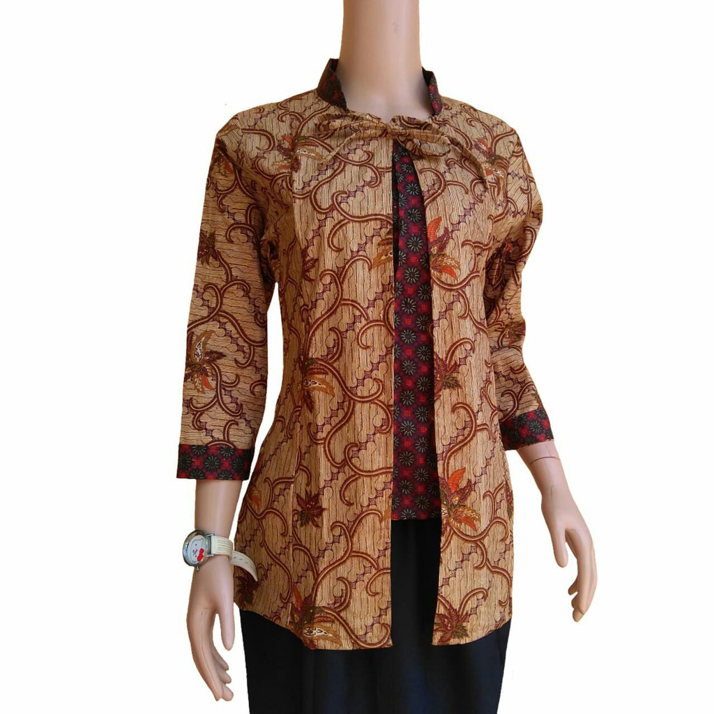 25+ Inspirasi Keren Blus Batik Atasan Wanita Model Baju Batik Modern