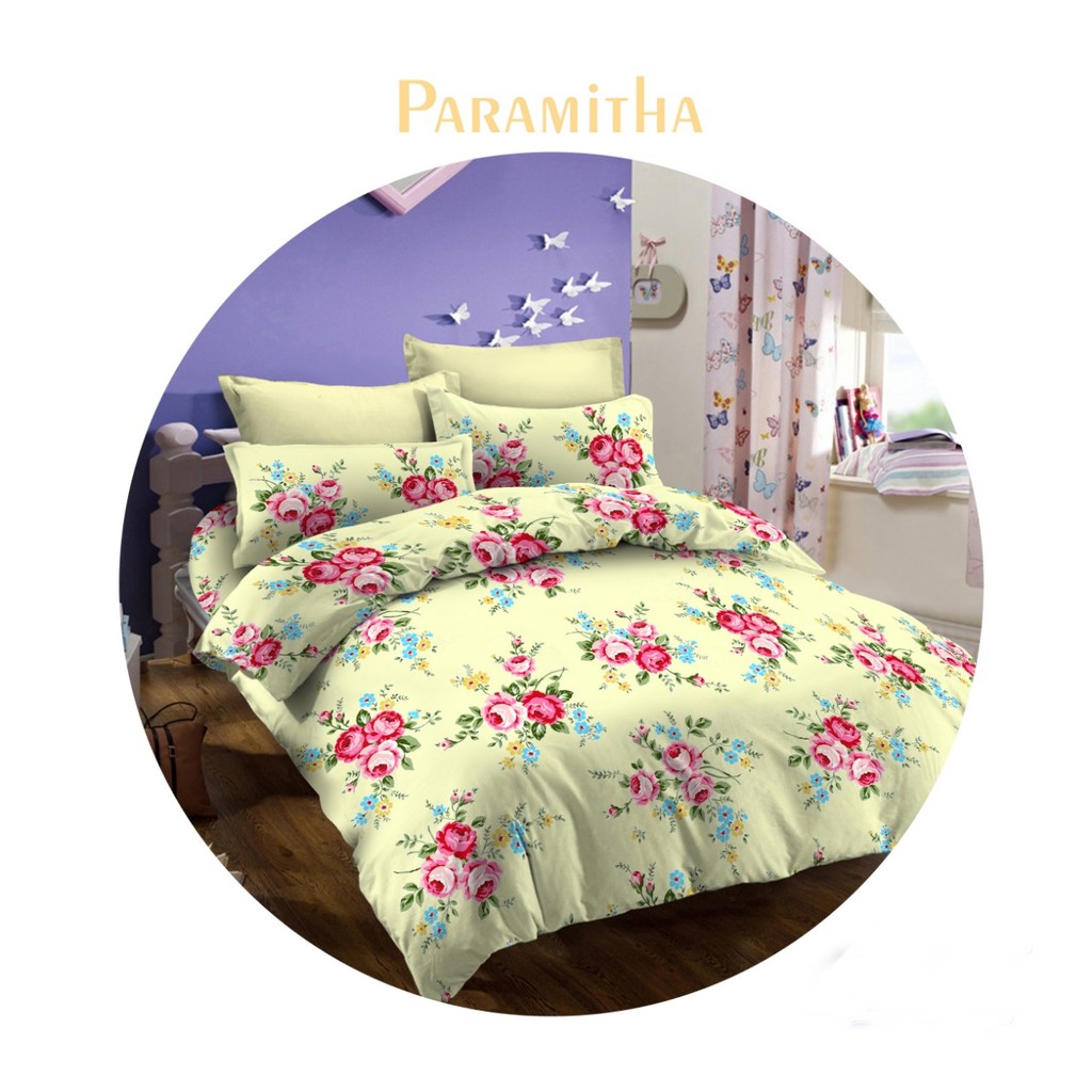 Vhepra Sprei Katun Motif Paramitha Kuning