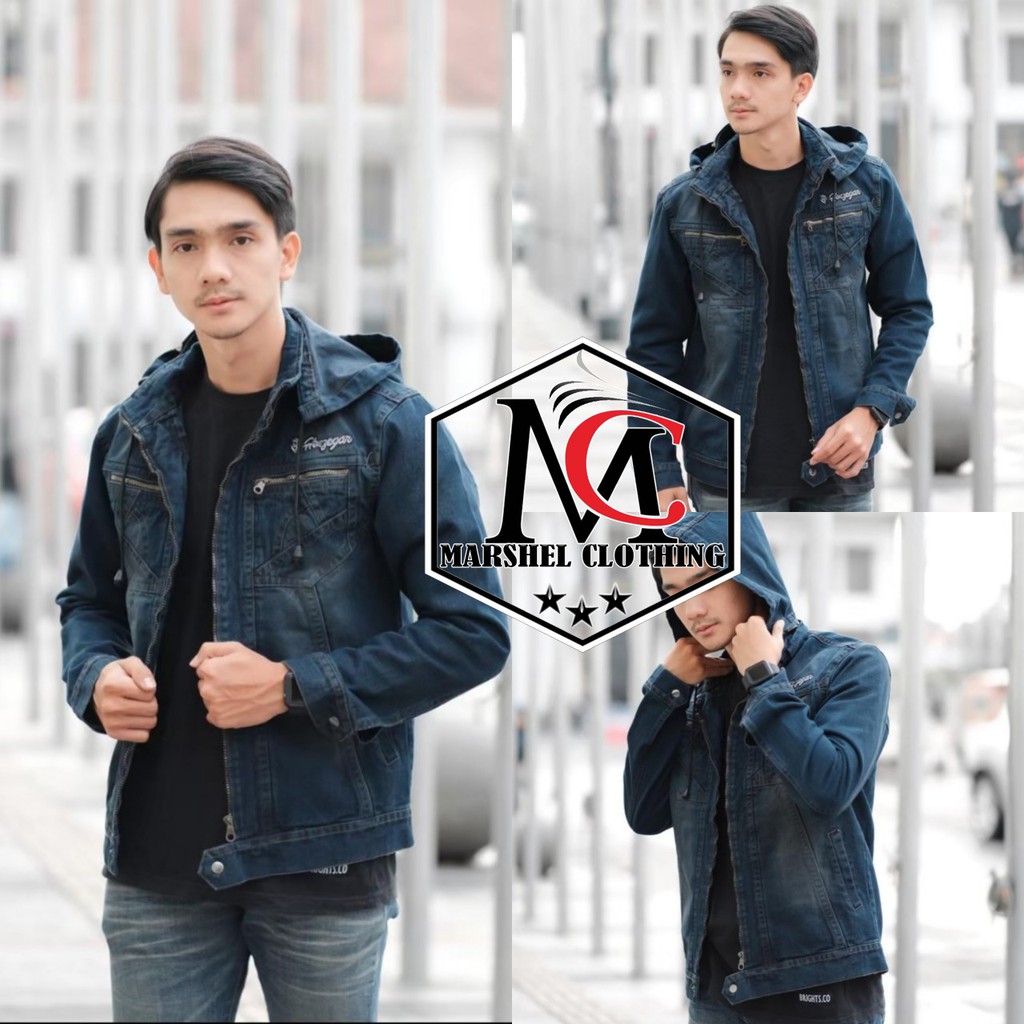 RCL - JAKET JEANS HODIE CASUAL JEANS TEBAL - JAKET JEANS HODIE JEANS COWOK NEW ARRIVAL