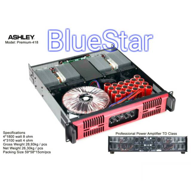 Power Ashley Premium 418 Original Amplifier 4 Channel