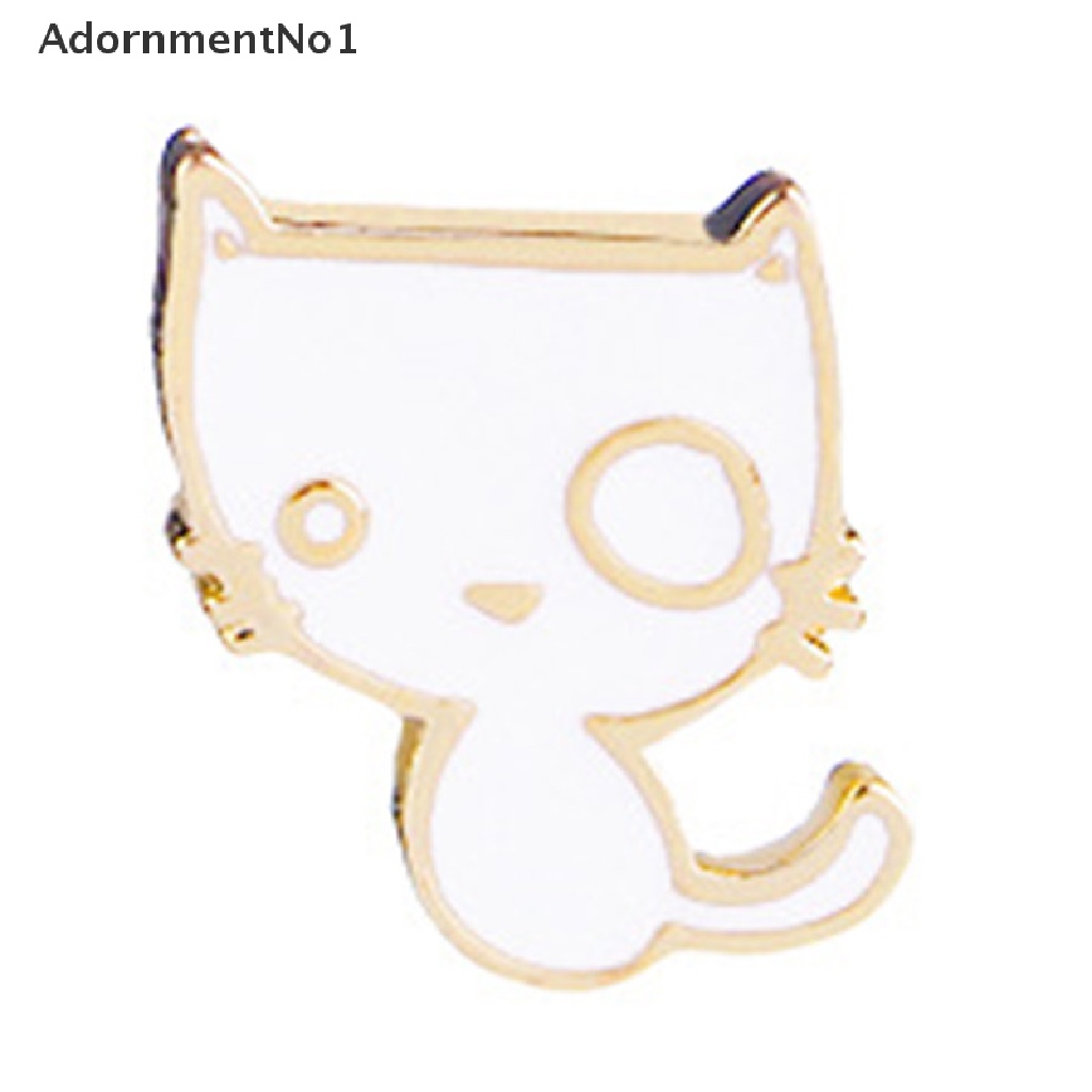 (AdornmentNo1) 2pcs / Set Bros Pin Bentuk Tulang Ikan / Kucing Untuk Aksesoris Jaket Denim / Hadiah