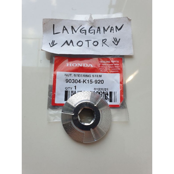 NEW ORI AHM NUT STEERING STEM BAUT MUR TUTUP KOMSTIR SEGITIGA ATAS NEW CB 150 R LED