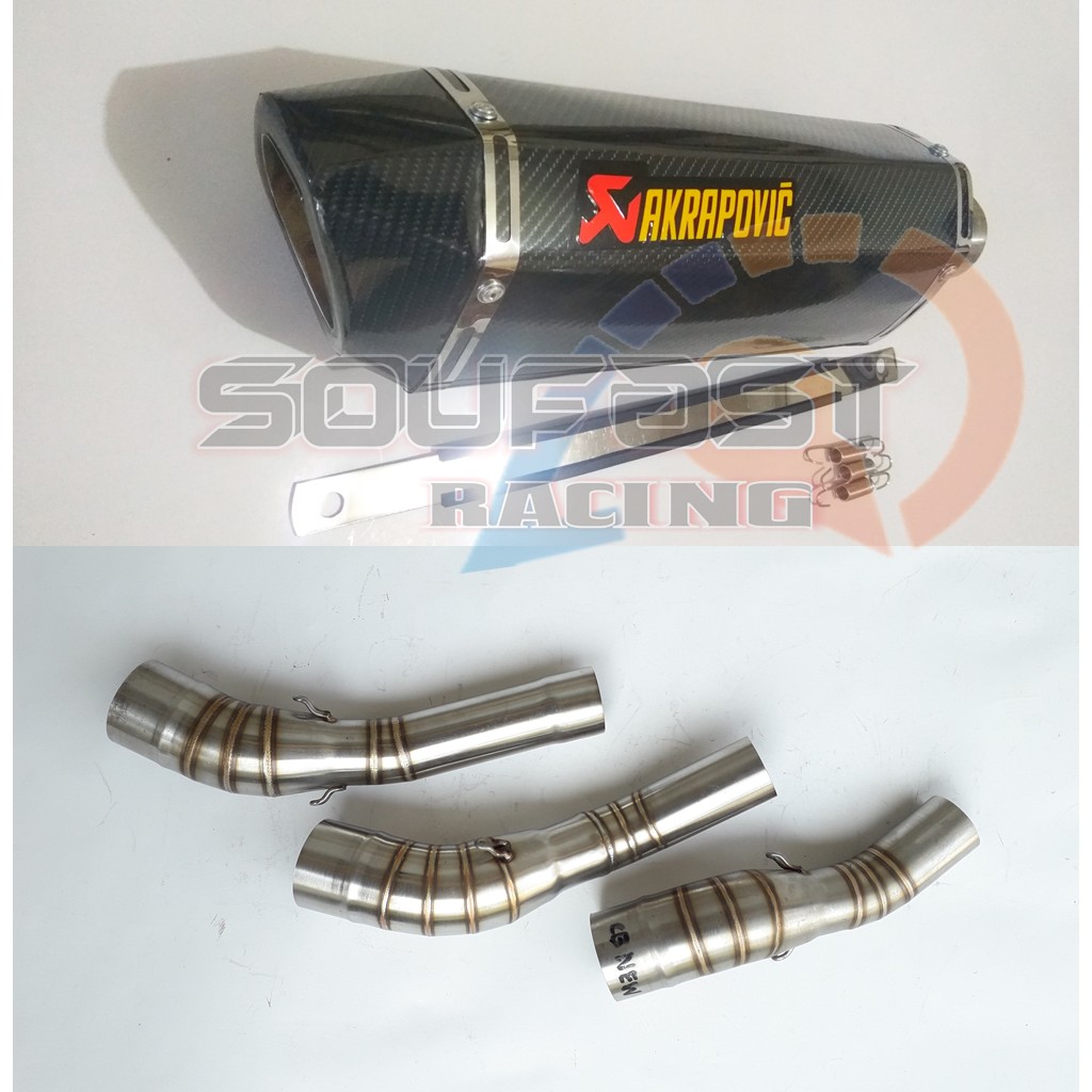 knalpot racing all new cbr150r cbr150r new cb150r slip on knalpot akrapovic evo