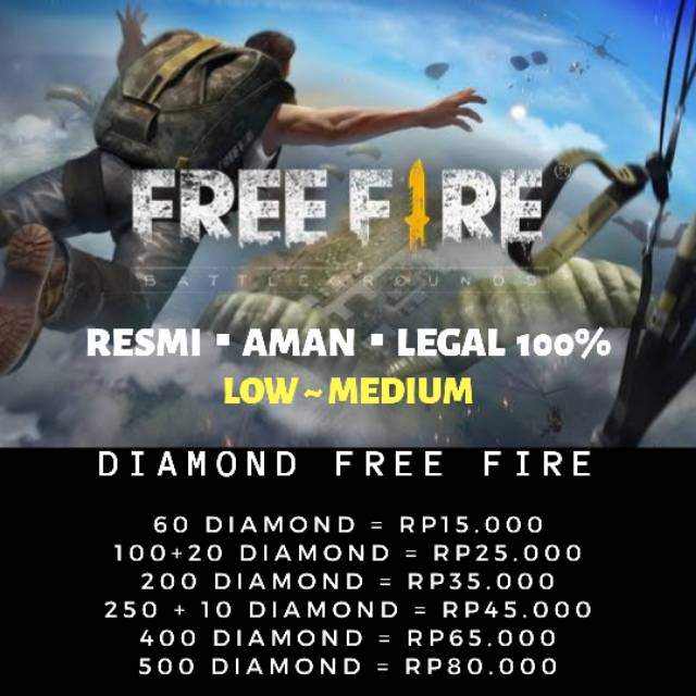 Low-Medium Top Up Diamond Free Fire | free fire | game ...