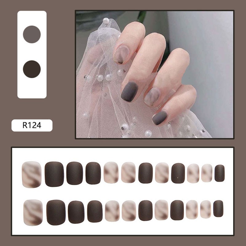 R121-r133 24pcs / Kotak Kuku Palsu Full Cover Untuk Nail Art