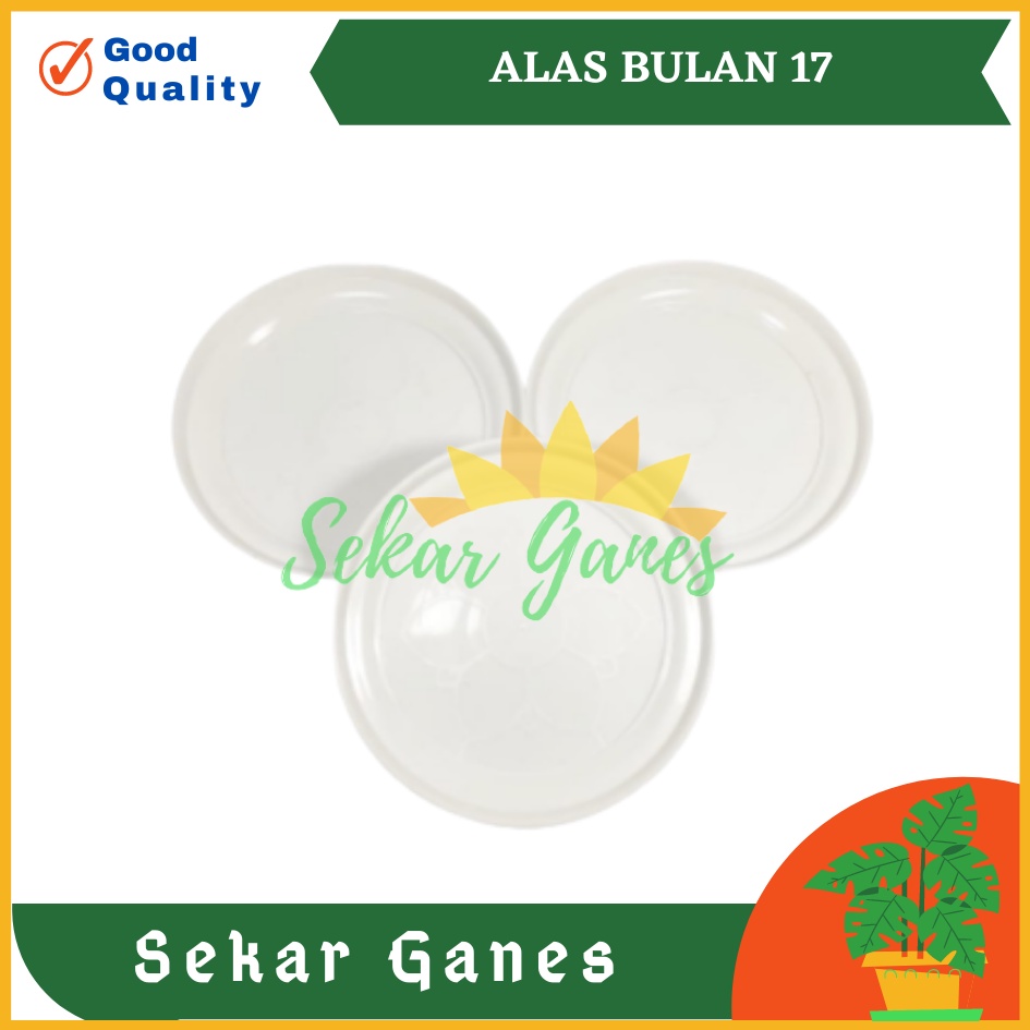 Tatakan Polos Alas Bulan 17 Putih By Garden Of Love Untuk Pot Tawon 18 21 Putih Pot Pirus Tawon