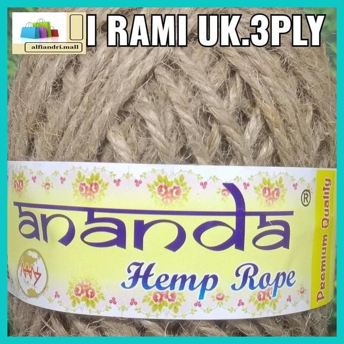 

Ftr6Rt- Hemp Rope / Benang Rami / Tali Rami / Tali Goni / 1Ply, 2Ply, 3Ply/50G - Natural 1Ply