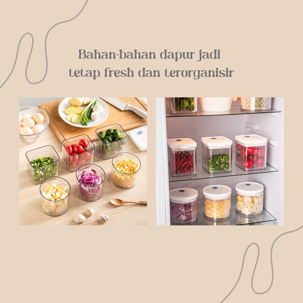 𝐆𝐨𝐨𝐝𝐬𝐂𝐨 Kontainer Makanan Kulkas Tempat Penyimpanan Makanan Kotak Makanan Kulkas