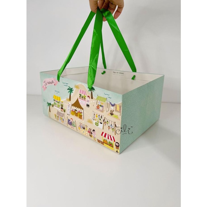

(TERLARIS) Ready Stock (Paperbag Morocco) Tema Lebaran Idul Fitri 33 X 24 X 15 Cm