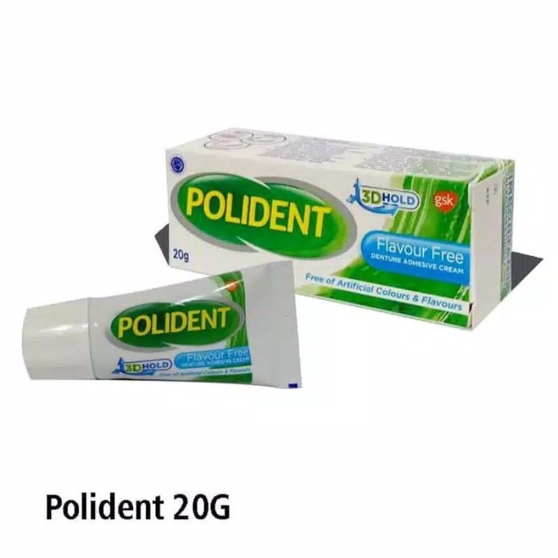 Polident Krim Perekat Gigi Tiruan 20 gr/ Polident Lem Gigi