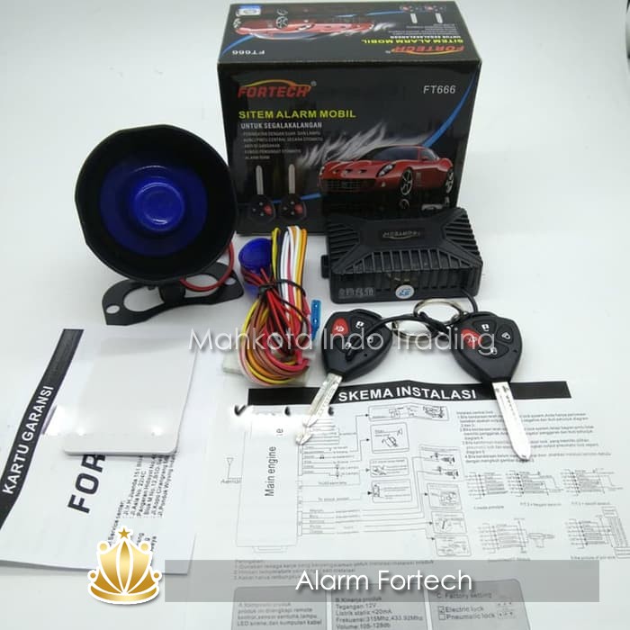 Alarm Mobil Tuk Tuk TukTuk FORTECH FT666 Model Kunci Innova Universal