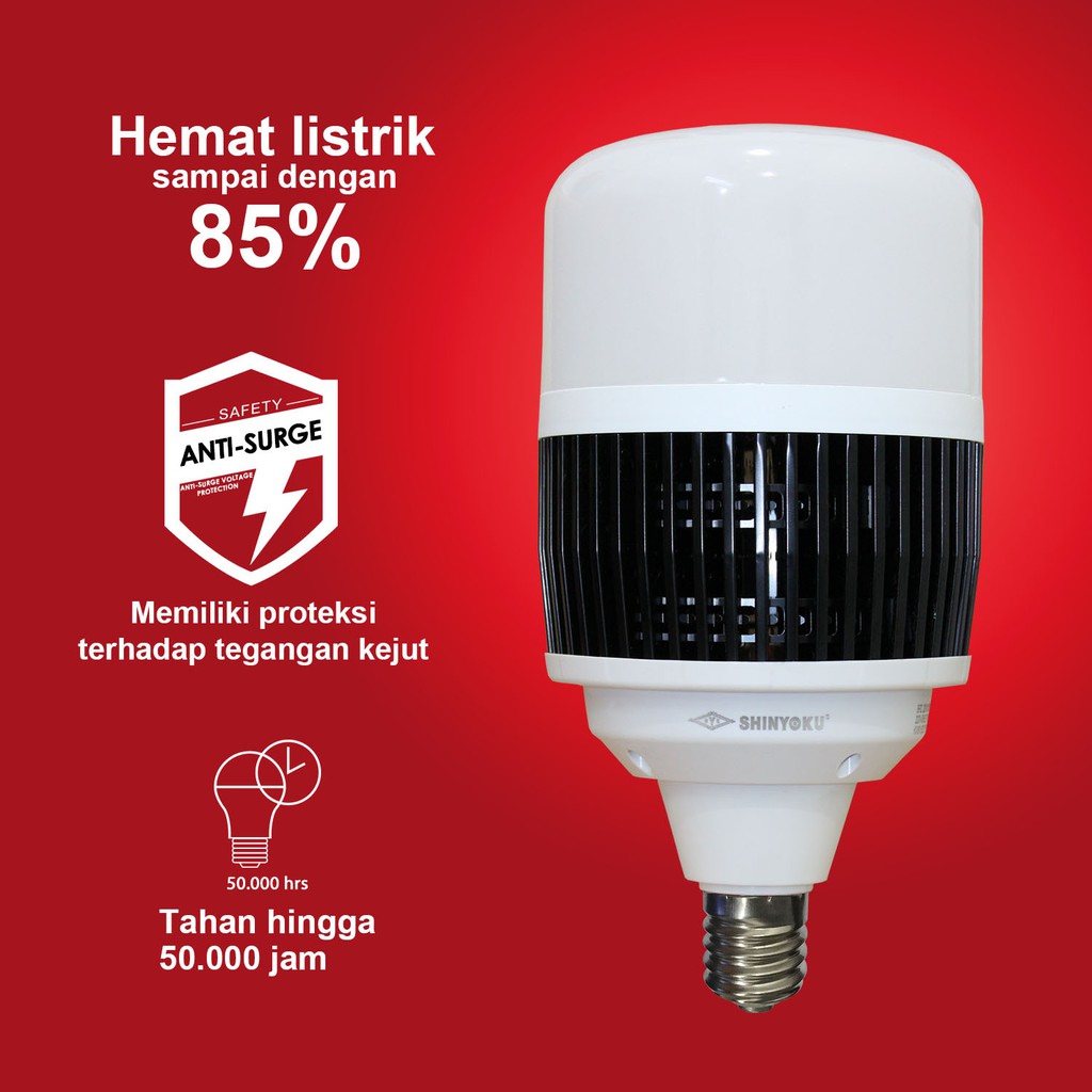 Lampu Led Shinyoku 60 Watt E40 / Lampu Jumbo Shinyoku 60w / Lampu Bohlam 60 Watt / Lampu Led 60w