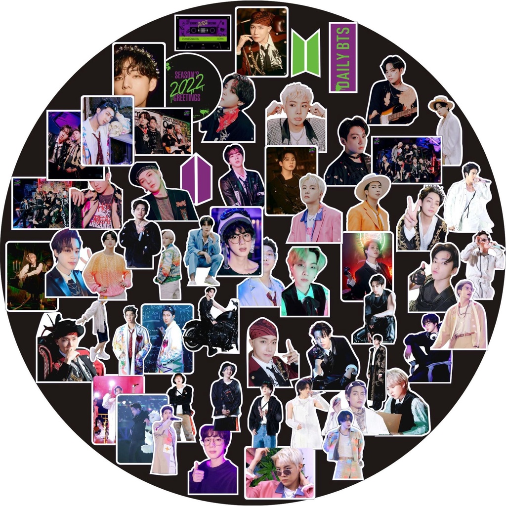 100pcs Stiker Desain BTS 7FATES Holiday Butter Festa Untuk Dekorasi