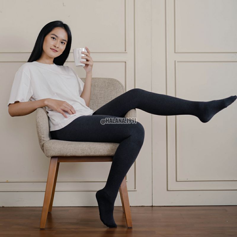Legging Thermal Stoking Stocking Full Sampai Ujung Kaki tebal hangat anti dingin seperti warna kulit