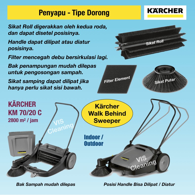 Sweeper Karcher KM 70/20 C (Penyapu Type Dorong)